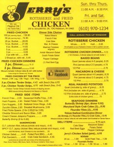 Jerry's Rotisserie and Fried Chicken Menu